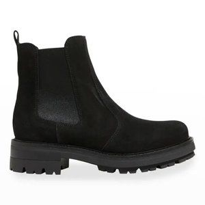 New! LA CANADIENNE CASSY Suede Bootie Black Size 9 M Cassie DD374